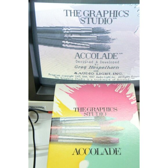 Amiga Graphics Software Studio Accolade Manual Disk 1987 Commodore Works - Picture 2 of 6